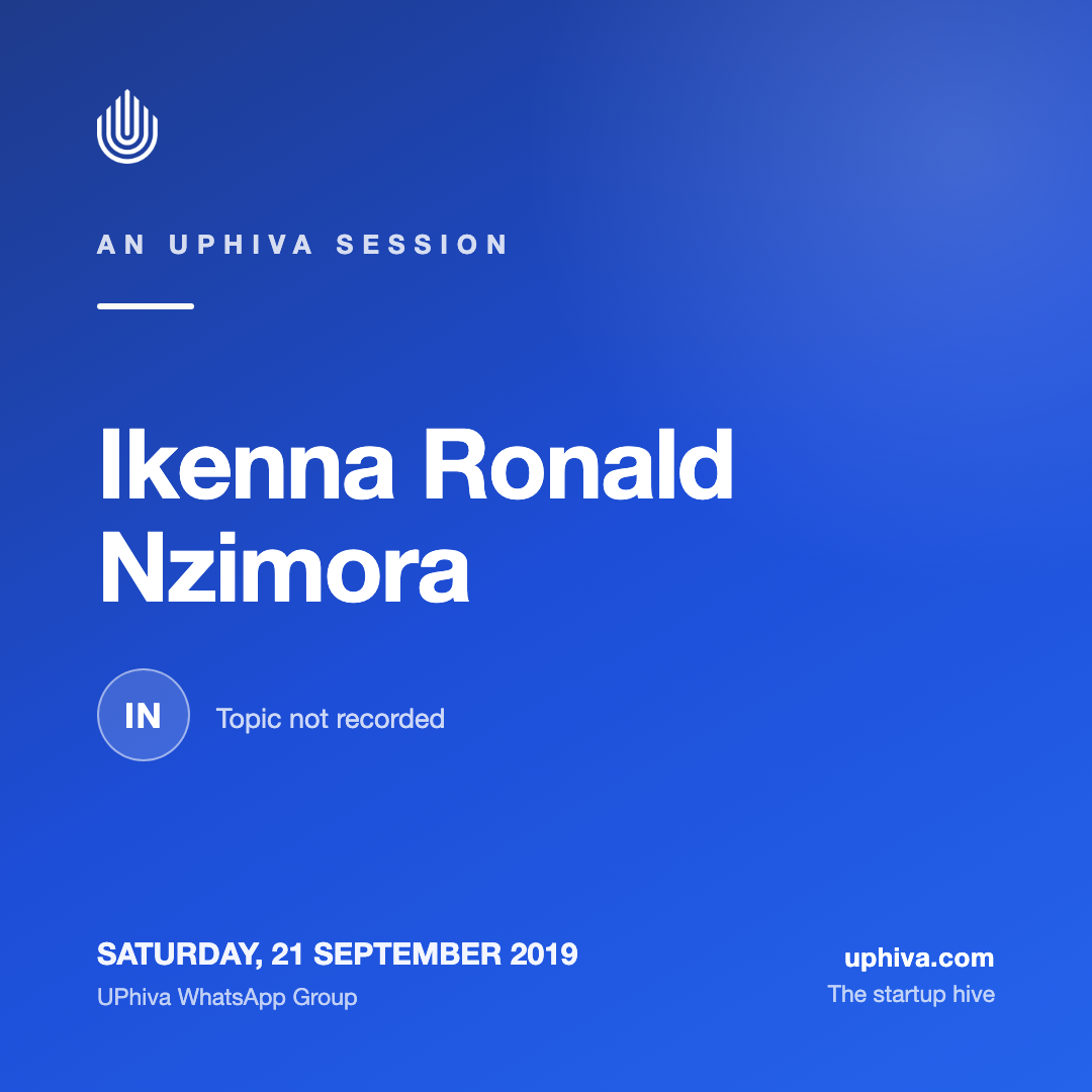 An Uphiva Session with Ikenna Ronald Nzimora