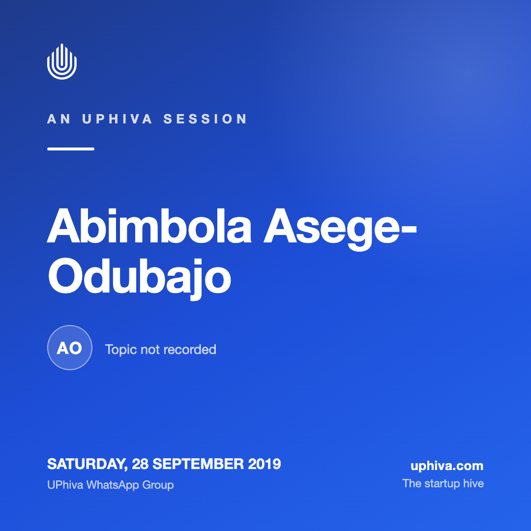 An Uphiva Session with Abimbola Asege-Odubajo